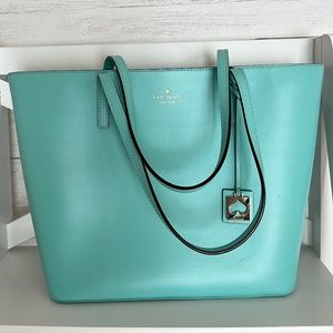 Kate Spade Aqua Leather Tote